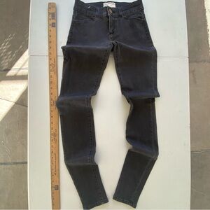 Current/Elliott Women's “The Jean Legging” Skinny Low Rise Matte Black Size 25 0